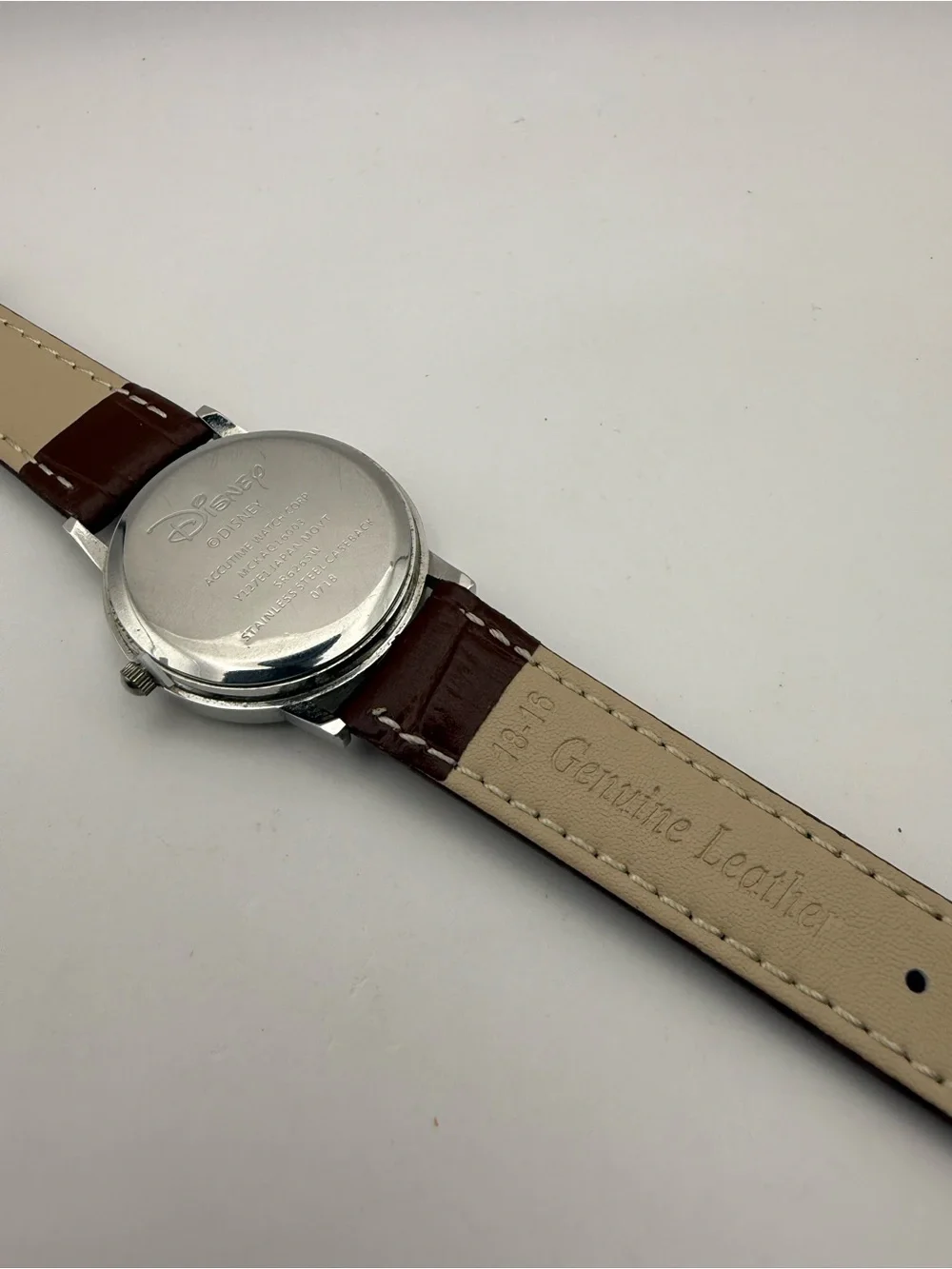 Disney Accutime Unisex Classic Mickey Mouse Watch Brown Band (New Battery)